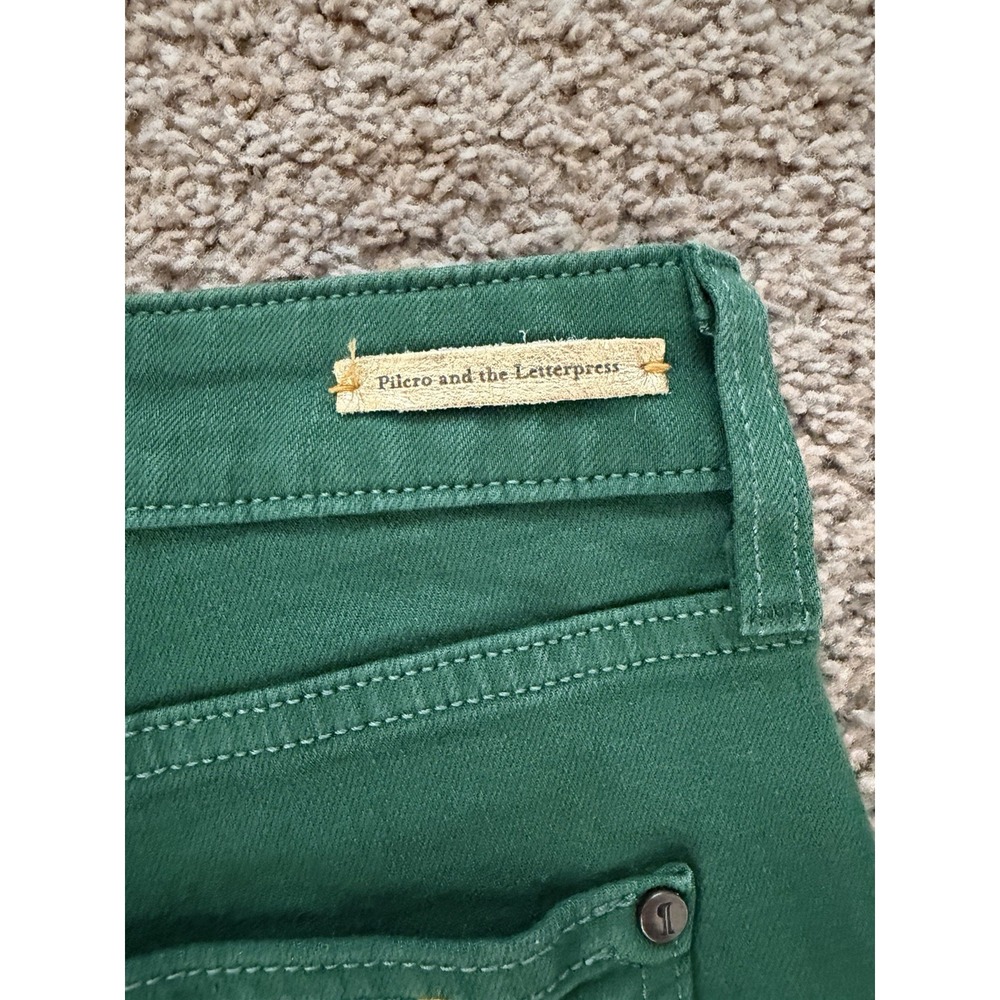 Anthropologie Pilcro & the Letterpress Women's Jeans Green Stet Pants Sz 29 - Picture 3 of 9